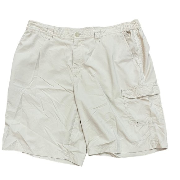 Men's Columbia Nylon Chino 10" Cream Shorts Size 38 - Picture 1 of 7